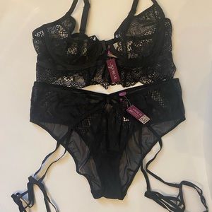 NWT Black Adore Me Lingerie Set
